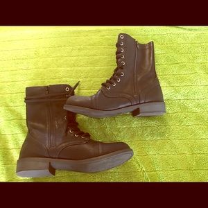 Cute black combat boots